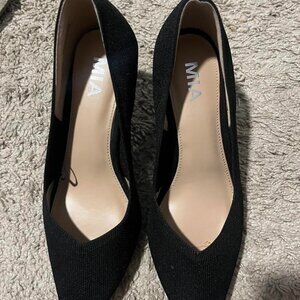 Black MIA suede kitten heels